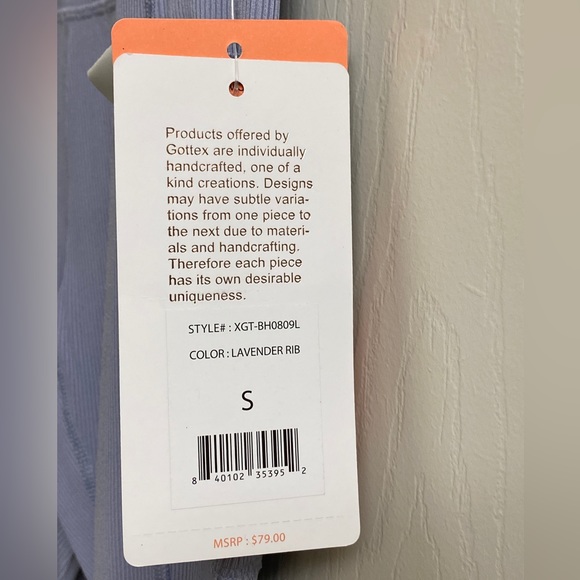 X by Gottex lavender ribbed leggings. - Picture 3 of 5